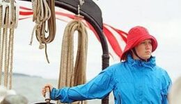 Crew member on a Maine Windjammer.