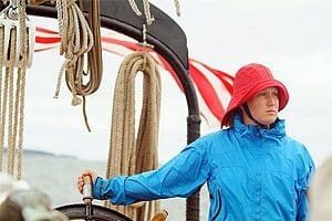 Crew member on a Maine Windjammer.