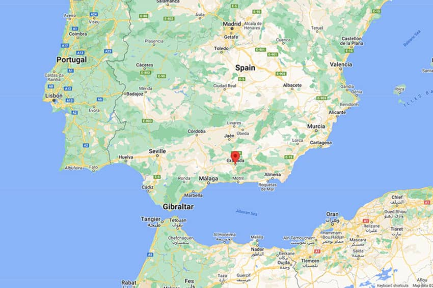 Grenada Spain map