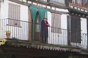 Looking down from a balcony in La Alberta, Spain.