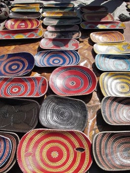 Mozambique: A Cultural Tour of Maputo 2 Bowls for sale at the Crafts Market in Moputo, Mozambique.