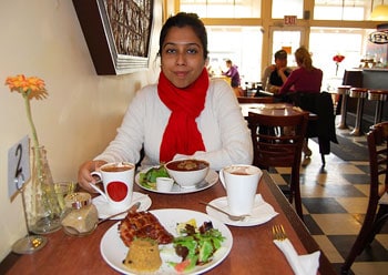 Lunch at the Cafe Chocolate. Don't miss the Turbo Chocolate if you ever happen to stop by.
