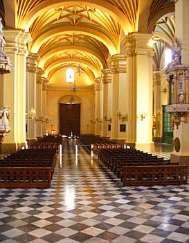 Learning Spanish on a Cultural Tour of Lima, Peru 1 The Cathedral of Lima was built in 1535, and is an excellent example of colonial architecture.