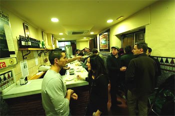 Fish bar in Granada, Spain
