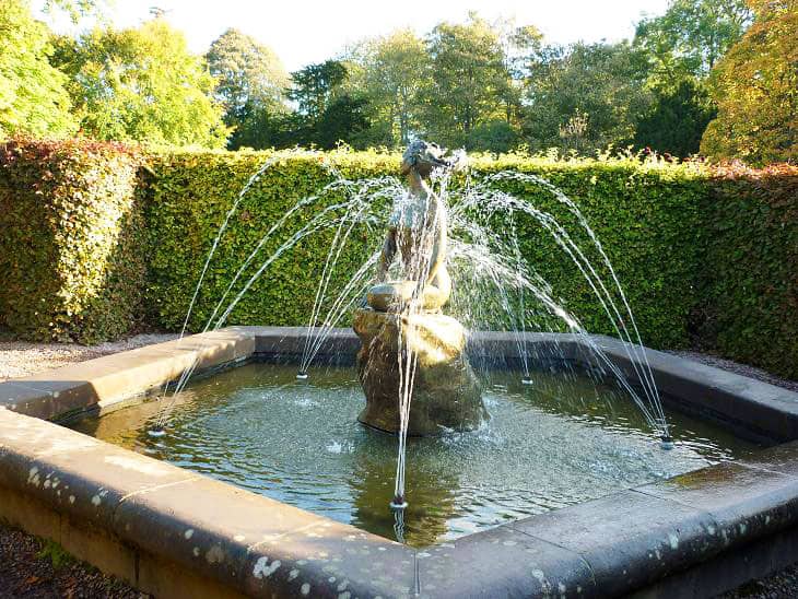 The water nymph in the maze at Scone Palace, Scotland. Photo by Barnaby Davies.