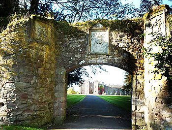 Villagers' view of Scone Palace in Scotland