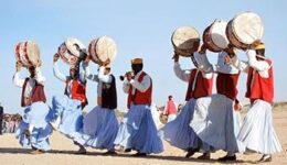 Tunisian men in traditional clothing.
