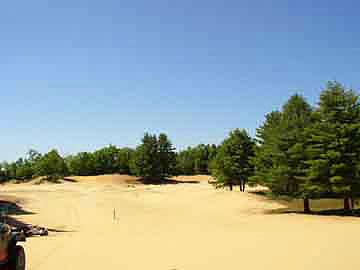 The Desert of Maine 4 View from the tram on the Glacier Desert Tour Ride