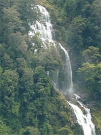 Cruising New Zealand's Doubtful Sound 7 Waterfall in Doubtful Sound. photo by Cindy Bigras.