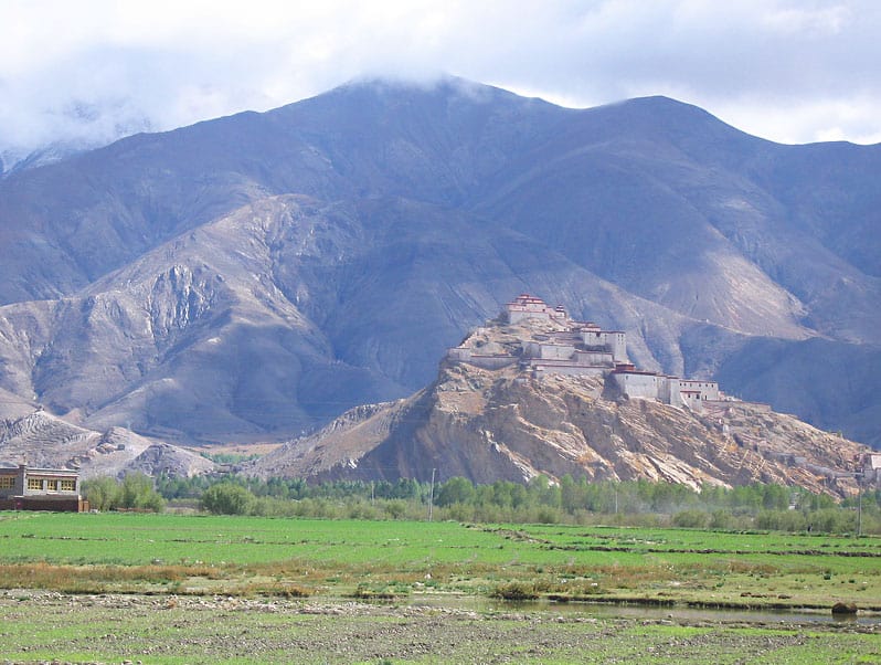 The Gyantze Dzong from a distance. Photo by Mark LaMonica.