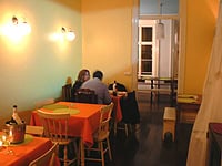 The cozy tiny dining room at Rotas, in Ponta Delgada.