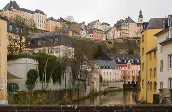 View from lower section of Luxembourg to upper