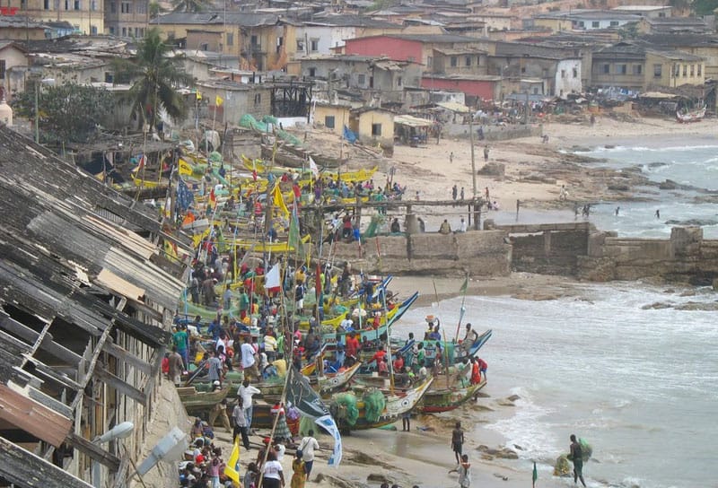 Just outside of the 'Door of no Return' at Cape Coast Castle in Ghana