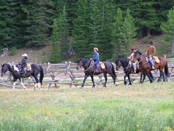 Trail ride at Brooks Lake Lodge