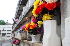 An above-ground cemetery