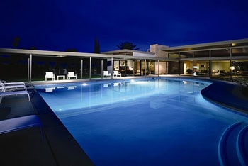 Frank Sinatra Home: This pad called "Twin Palms Estate" is where Old Blue Eyes' hosted many a swanky party in the 50's.
