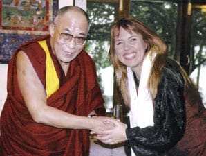 Women with Wanderlust Pen Exciting, Daring Travel Tales 10 Isabel Losada and His Holiness The Dalai Lama after their meeting in Nepal
