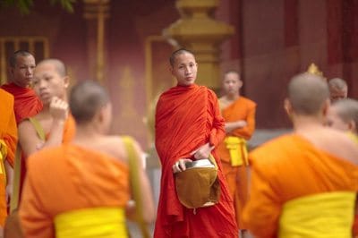 Monks in Luang Prabang, Laos. Photos by Ewen Bell 
