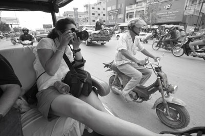 Shooting from tuktuks in Siem Reap, Cambodia 