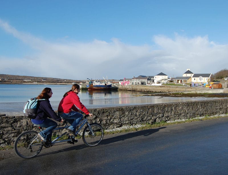 The easiest way to get around the island is by bike.