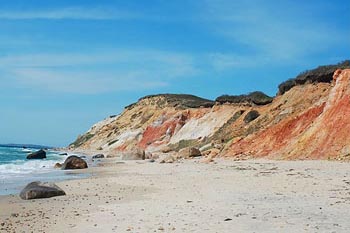 The Aquinnah Cliffs on the western tip of Martha's Vineyard island.
