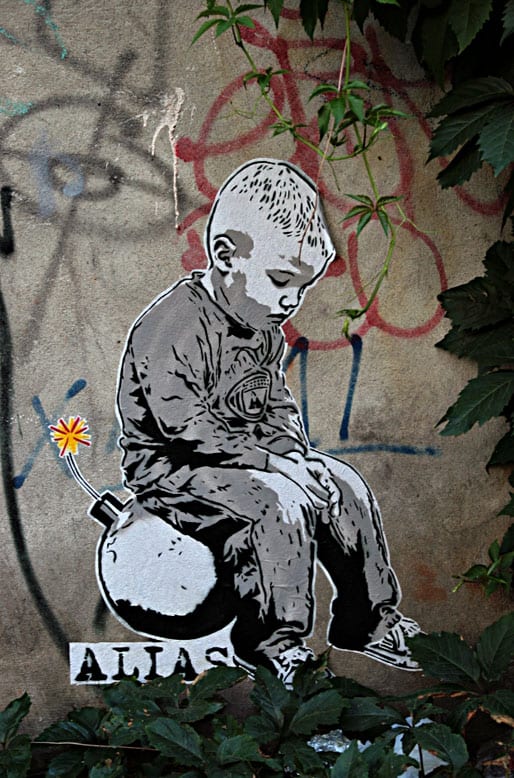Grafitti in Berlin, German. The city's underground art scene is vibrant and edgy. Photos by Jen Westmoreland Bouchard.