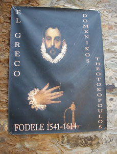 Poster at the El Greco residence
