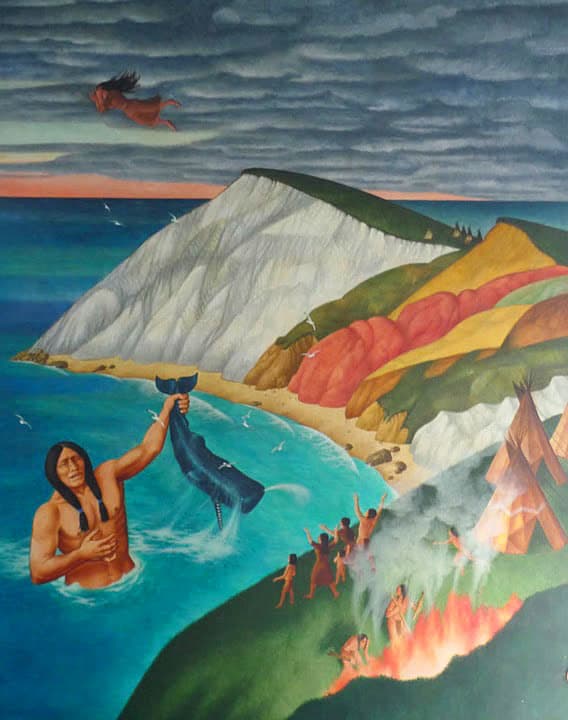 Stanley Clark's mural of Native Americans in Martha's Vineyard.