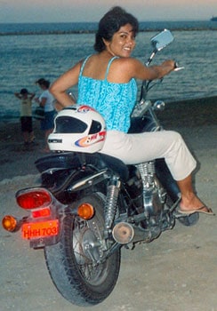 Cyprus: Motorbiking Through the Land of the Gods 2 The author and her trusty motorbike.