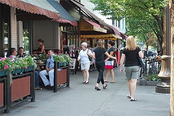 Racing Season in Saratoga, New York 4 Street scene in downtown Saratoga. photo Sonya Stark.