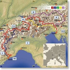 Via Alpina: An Powerful, Eight-Country Trek 2 The Via Alpina begins in Italy and ends in Monaco, with six other countries in between.