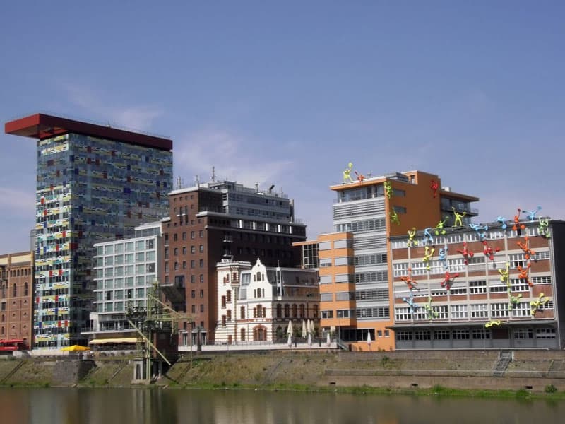 The beautifully incongruous Media Harbor in Dusseldorf