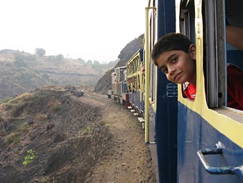 Before long we are tucked into the toy train leading to the Matheran Hill Station.