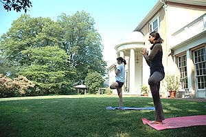 Washington DC's Finer Side: Class Within Reach 4 Yoga at the historic mansion, Tudor Place, in Georgetown