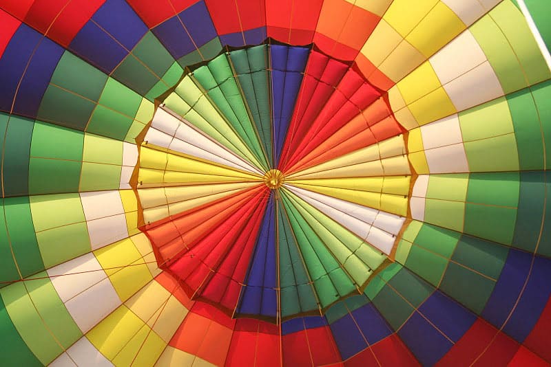 The interior of the balloon