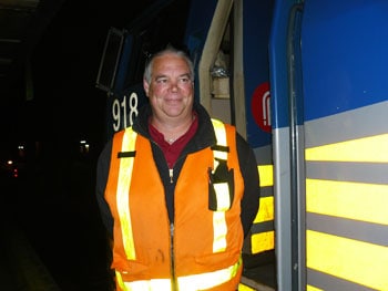 Donald Beaulieu was our engineer from Ottawa to Montreal. He's been an engineer for 29 years with Candian National and then with Via Rail.