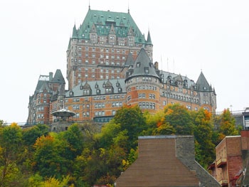 The historic Chateau Frontenac was built by the Candian Pacific Railroad to attract passengers.