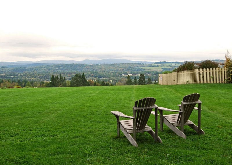 A glimpse of the acres of green surrounding The Wildflower Inn