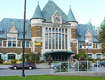 The Via Rail Station in Quebec, built in the style of the Chateau Frontenac