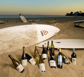 Santa Barbara wine country: waves and wine, boards and bottles. 
