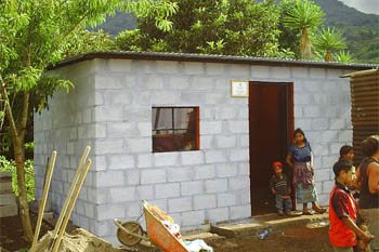 The finished brick house in Guatemala.