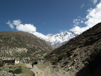 The Annapurnas coming into view
