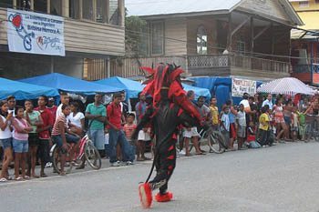 Dancing devils in Bocas del Toro. 