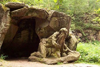 A hermit in the woods at Branuv Bethlehem in Kuks, Czech Republic.