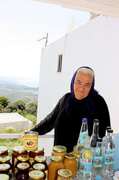 Honey for sale in Siana, Rhodes.