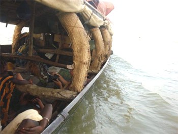 Taking a Very Slow Boat to Timbuktu 9 Inside the boat on the river.