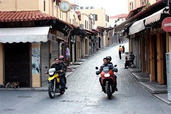 Scooters in Rhodes town.