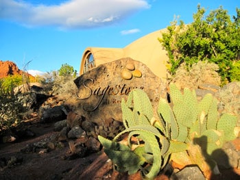 St. George, Utah: Red Rocks Calling 12 The Sagestone Spa at Red Mountain Resort in a geodesic domed building constructed, landscaped, and blended into the rocks.