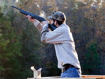 Sporting clays at Great Southern. photo by Paul Shoul.