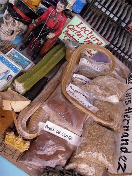 Street vendor's wares in Tijuana.
